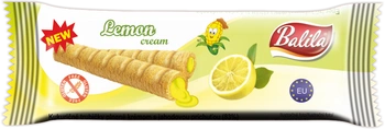 Tuburi de porumb umplute cu cremă cu aromă de lămâie fără gluten 18g - Balila