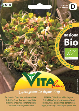 Semințe de ridichi China Rose pentru germeni Bio 20 g - Vita Line