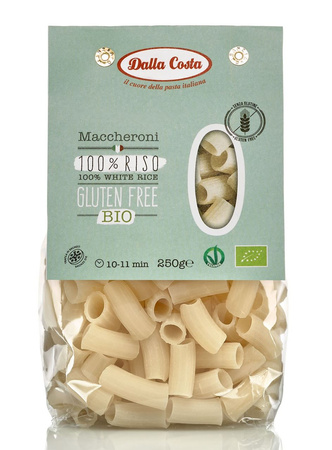 Paste (orez alb) maccheroni fără gluten BIO 250 g