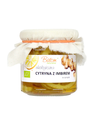 Lămâie și ghimbir în sirop BIO 220 g