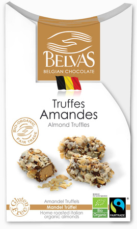 Ciocolată belgiană cu trufe cu migdale comerț echitabil fără gluten BIO 100 g